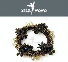 飘香蔷薇水晶发圈头花TSZ批发促销指南 厂家直供，价格实惠，美发饰品市场销售全解析